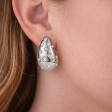 Pendientes colgantes de plata en acero inoxidable con circonitas cúbicas de Romanely