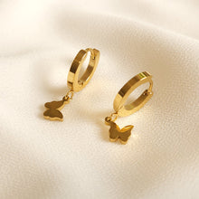 Pendientes Mariposa en Acero Inoxidable Dorado