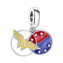 Golden Charm Pendant Wooden Horse with Zirconias S925