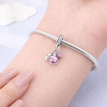Charm Perfume y Lápiz Labial Colgante con Zirconia Cúbica S925 Charm Romanely