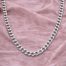 Colar Prateado com Elos Grossos em Aço Inoxidável Romanely