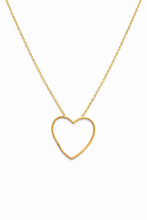 Colar Dourado Coração em Aço Inoxidável Romanely