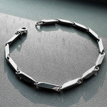 Pulseira Prateada Maculina Malha Melão em Aço Inoxidável Romanely