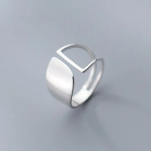 Anillo hueco geométrico de plata S925