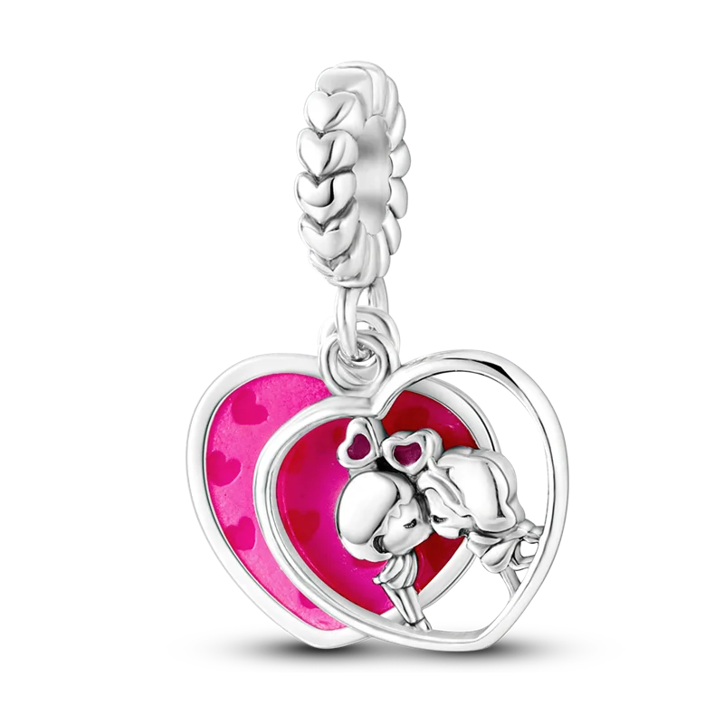 Encanto Casal Apaixonado para Pulseira Personalizada S925