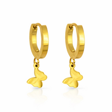 Pendientes Mariposa en Acero Inoxidable Dorado