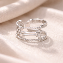 Anillo de acero inoxidable con triple oro