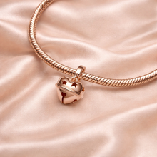 Golden Charm Pendant Wooden Horse with Zirconias S925