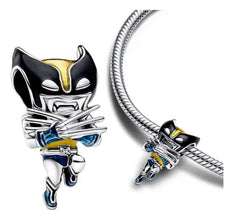 Golden Charm Pendant Wooden Horse with Zirconias S925