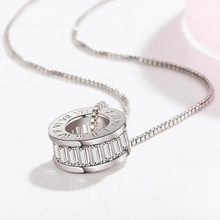 Roman Cylinder Necklace with S925 Zirconias