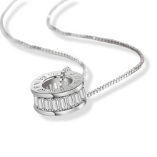 Roman Cylinder Necklace with S925 Zirconias