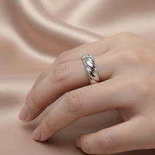 Anillo de acero inoxidable con triple oro