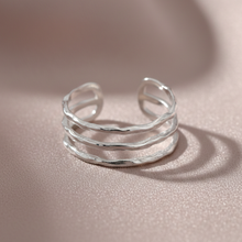 Anillo de acero inoxidable con triple oro