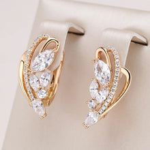 Brincos Flor Oca Rose Gold em Cobre com Zircônias