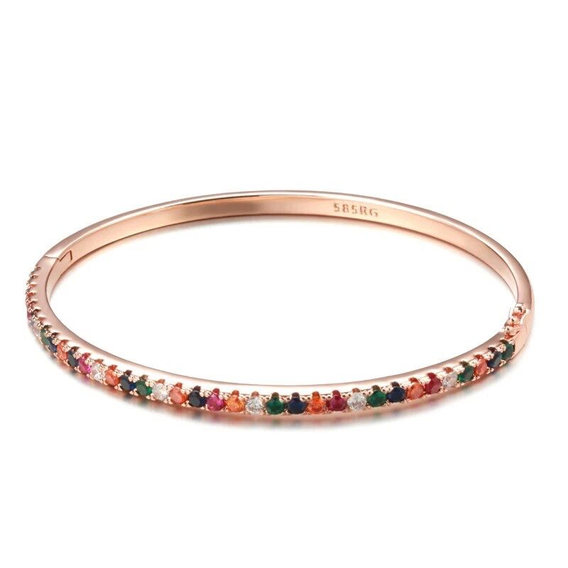 Bracelet Multicor Rose Gold em Cobre com Zircónias