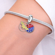 Golden Charm Pendant Wooden Horse with Zirconias S925