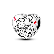 Charm Colgante Cadena Pareja de Niños con Circonitas S925