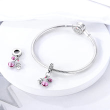 Charm Perfume y Lápiz Labial Colgante con Zirconia Cúbica S925 Charm Romanely