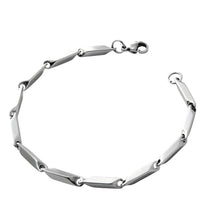 Pulseira Prateada Maculina Malha Melão em Aço Inoxidável Romanely