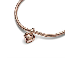 Golden Charm Pendant Wooden Horse with Zirconias S925