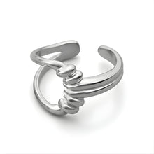 Anillo de acero inoxidable con triple oro