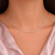 Colar Malha Snake Prateado em Prata 925 Romanely