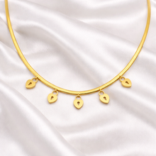 Colar Dourado com Pingentes de Cadeado em Aço Inoxidável Romanely