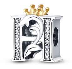 Pingente Encanto Letra H com Zircónias S925 Charm Romanely