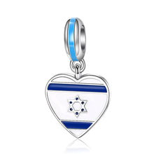 Pingente Encanto Coração Israel S925 Charm Romanely