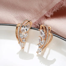 Brincos Flor Oca Rose Gold em Cobre com Zircônias