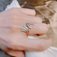 Anel Leque Rose Gold em Cobre com Zircônias