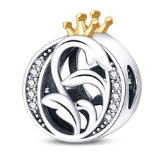 Pingente Encanto Letra O com Zircónias S925 Charm Romanely