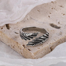 S925 Silver Angel Wings Ring