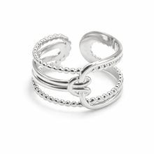 Anillo de acero inoxidable con triple oro